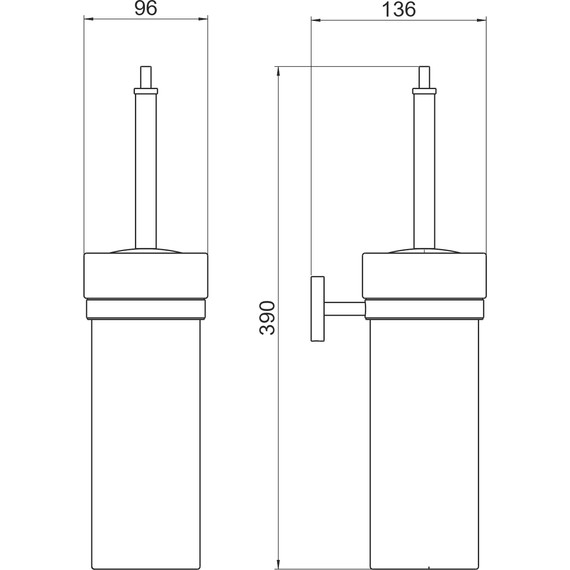 Ёршик для унитаза Aquatek Бетта AQ4610MB, цвет чёрный матовый - фото 6