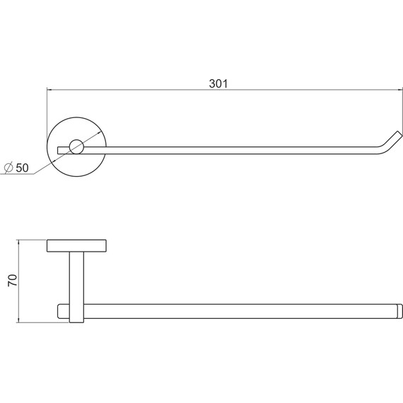 Полотенцедержатель Aquatek Бетта AQ4619BGM, цвет оружейная сталь - фото 7