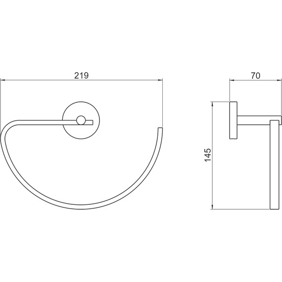 Кольцо для полотенец Aquatek Бетта AQ4621BGM, цвет оружейная сталь - фото 6