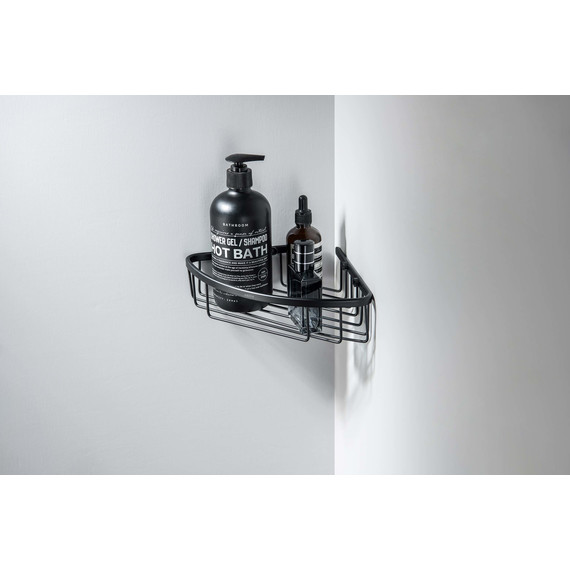 Полка угловая Aquatek  AQ4906MB, цвет чёрный матовый - фото 3