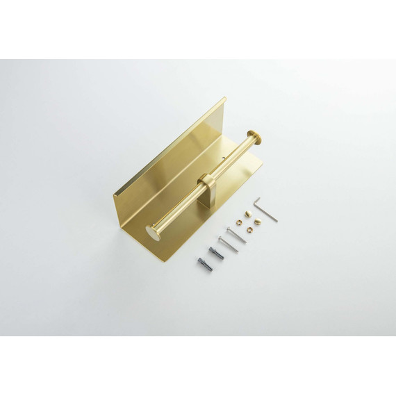 Держатель для туалетной бумаги Aquatek Оберон AQ4909BG, цвет золото шлифованное - фото 3