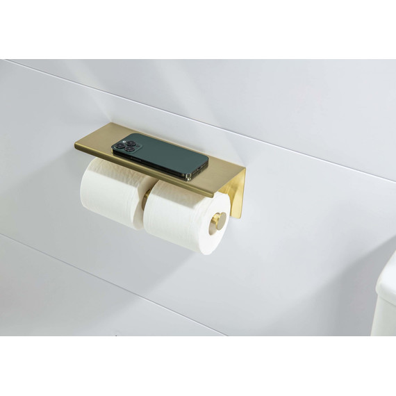 Держатель для туалетной бумаги Aquatek Оберон AQ4909BG, цвет золото шлифованное - фото 4