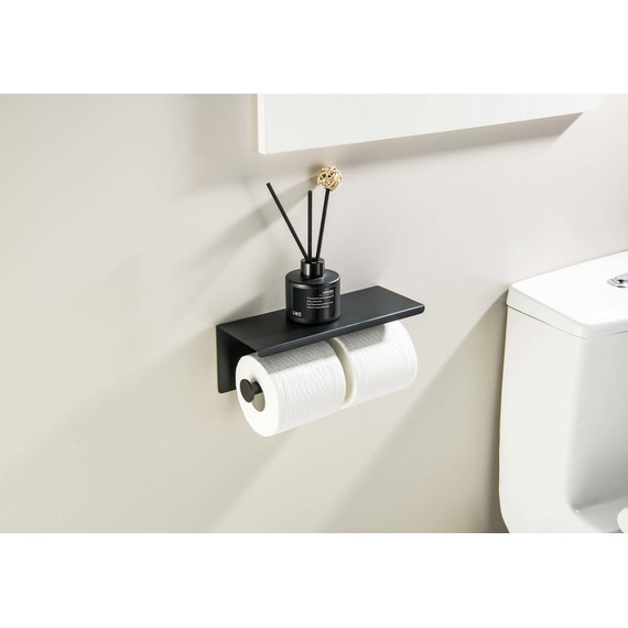 Держатель для туалетной бумаги Aquatek Оберон AQ4909MB, цвет чёрный матовый - фото 5