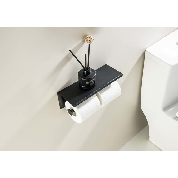 Держатель для туалетной бумаги Aquatek Оберон AQ4909MB, цвет чёрный матовый - фото 4