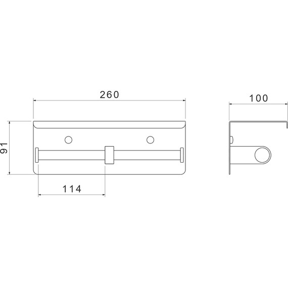 Держатель для туалетной бумаги Aquatek Оберон AQ4909MB, цвет чёрный матовый - фото 6