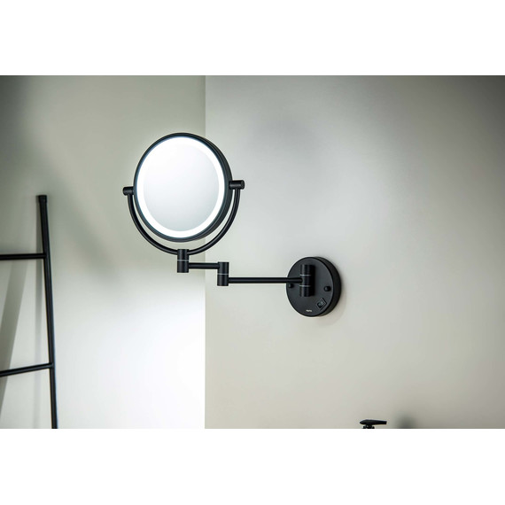 Зеркало косметическое настенное Aquatek  AQ4912MB, цвет чёрный матовый - фото 4