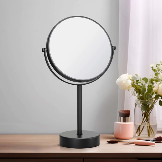 Зеркало косметическое настольное Aquatek  AQ4914MB, цвет чёрный матовый - фото 8