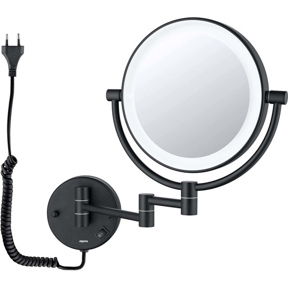 Зеркало косметическое настенное Aquatek  AQ4915MB, цвет чёрный матовый - фото 7