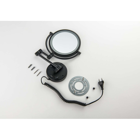 Зеркало косметическое настенное Aquatek  AQ4915MB, цвет чёрный матовый - фото 3