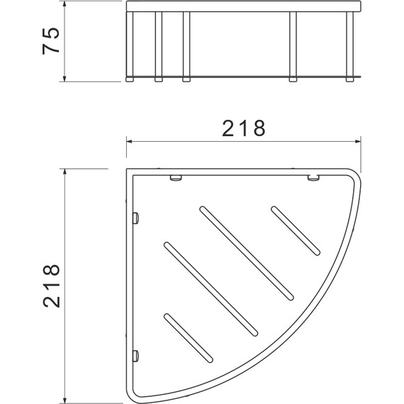 Полка угловая Aquatek AQ4926BGM, цвет оружейная сталь - фото 3