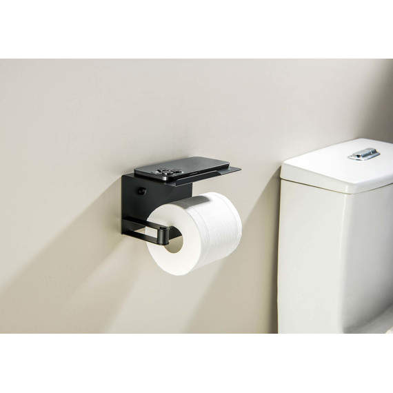 Держатель для туалетной бумаги Aquatek Либра AQ4929MB, цвет чёрный матовый - фото 5