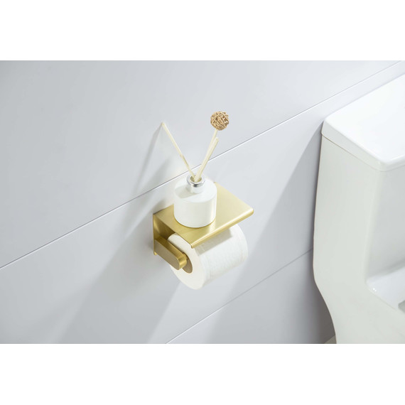 Держатель для туалетной бумаги Aquatek Европа AQ4939BG, цвет золото шлифованное - фото 4