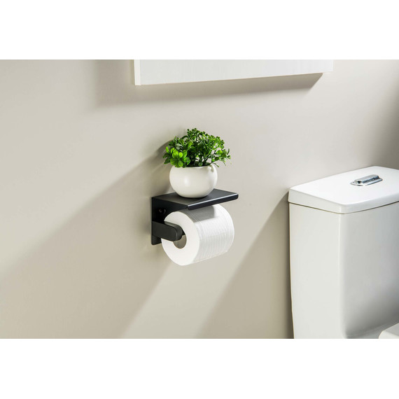 Держатель для туалетной бумаги Aquatek Европа AQ4939MB, цвет чёрный матовый - фото 4