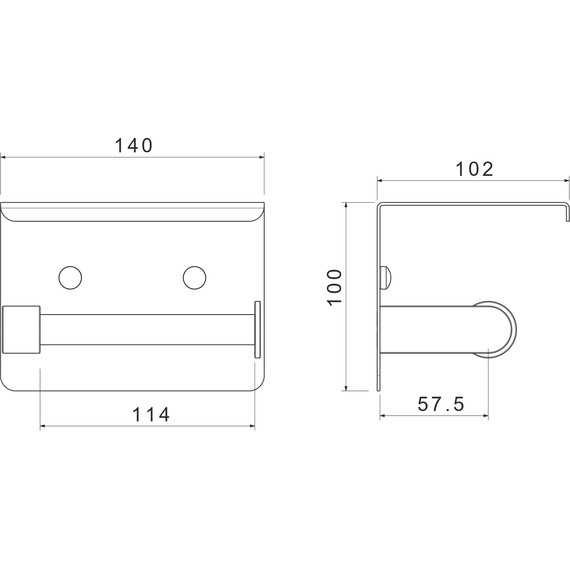 Держатель для туалетной бумаги Aquatek Европа AQ4939MB, цвет чёрный матовый - фото 6