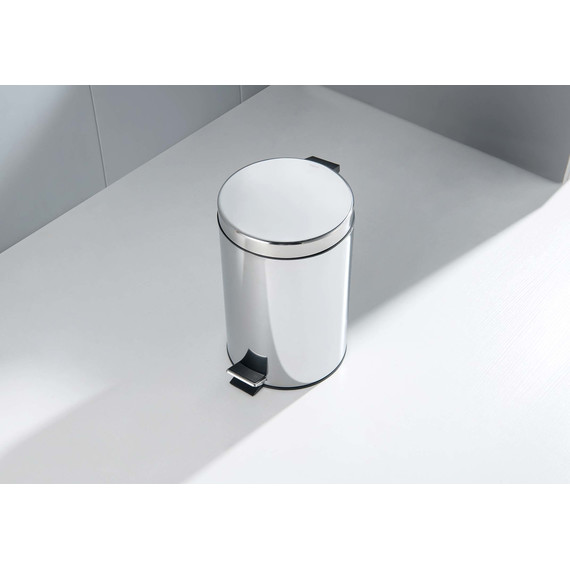 Ведро для мусора с педалью Aquatek 8 л AQ4992CR - фото 4