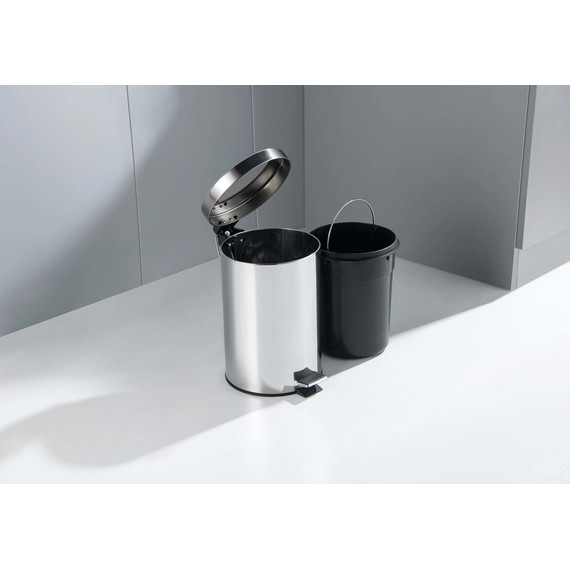 Ведро для мусора с педалью Aquatek 8 л AQ4992CR - фото 2