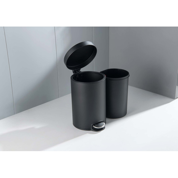 Ведро для мусора с педалью Aquatek  AQ4992MB, цвет чёрный матовый - фото 2