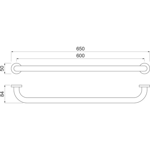 Поручень для ванны Aquatek  AQ4996MB, цвет чёрный матовый - фото 6