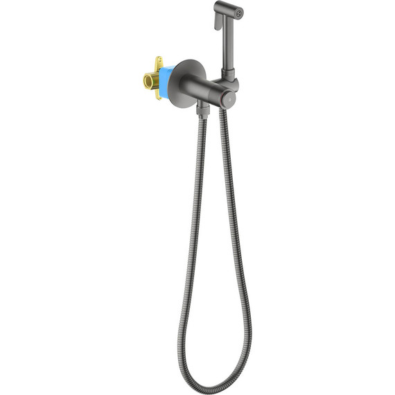 Набор для гигиенического душа Aquatek Бетта AQ1023BGM (со скрытой частью) оружейная сталь - фото 2