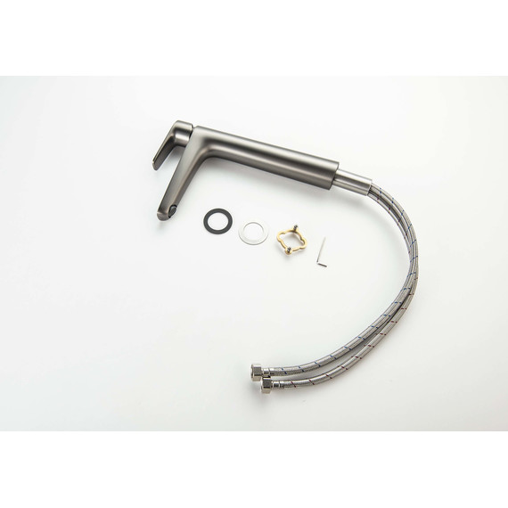 Смеситель для раковины высокий Aquatek Бетта AQ1104BGM, оружейная сталь, Цвет производителя: оружейная сталь - фото 3