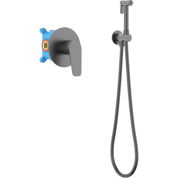 Набор для гигиенического душа Aquatek Бетта AQ1119BGM (со скрытой частью) оружейная сталь - фото 2