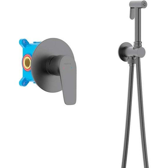 Набор для гигиенического душа Aquatek Бетта AQ1119BGM (со скрытой частью) оружейная сталь - фото 3