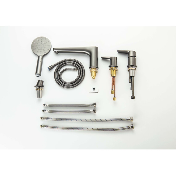 Смеситель для ванны Aquatek Бетта AQ1148BGM, оружейная сталь, Цвет производителя: оружейная сталь - фото 3