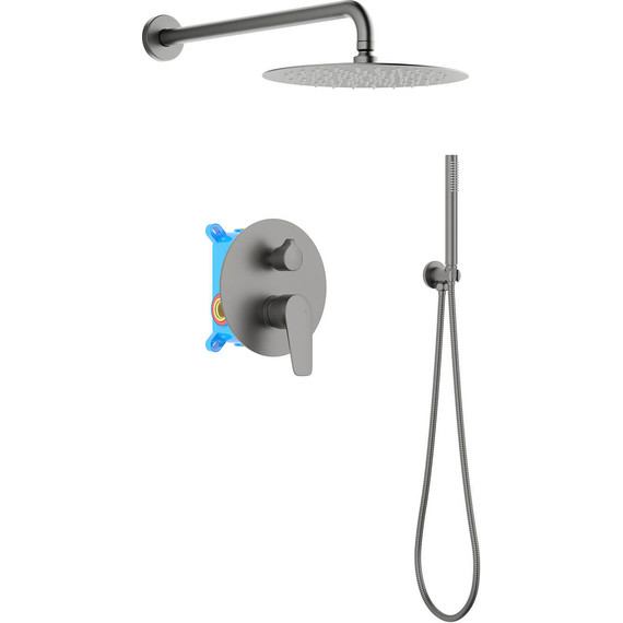 Душевая система для душа Aquatek Бетта AQ1172BGM (со скрытой частью) оружейная сталь, Цвет производителя: оружейная сталь - фото 2