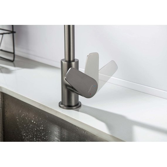 Смеситель для кухни Aquatek Бетта AQ1182BGM, оружейная сталь, Цвет производителя: оружейная сталь - фото 6