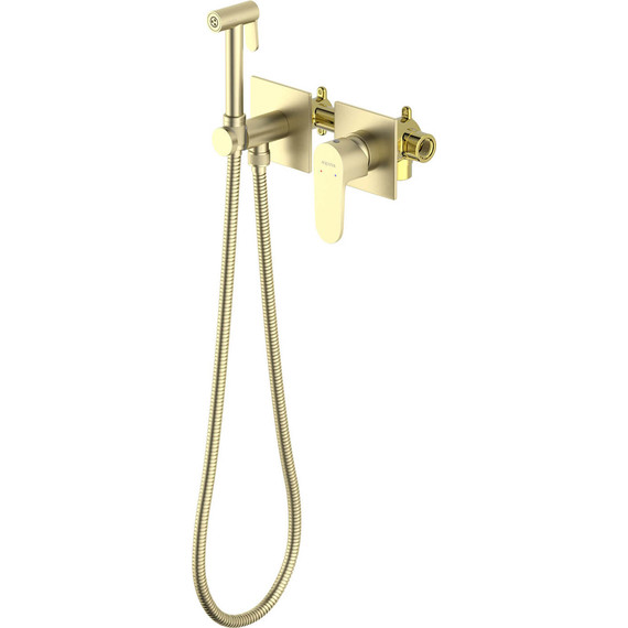 Набор для гигиенического душа Aquatek Оберон AQ1220BG (со скрытой частью) золото шлифованное - фото 2