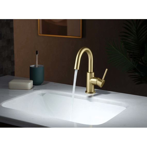 Смеситель для раковины Aquatek Европа AQ1307BG, золото шлифованное, Цвет производителя: золото шлифованное - фото 4