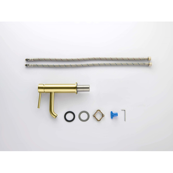 Смеситель для раковины Aquatek Европа AQ1310BG, золото шлифованное, Цвет производителя: золото шлифованное - фото 5