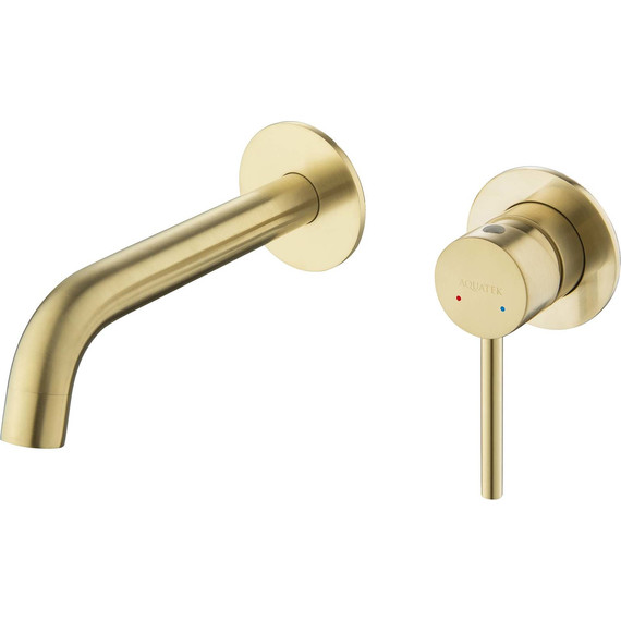 Смеситель для раковины настенный Aquatek Европа AQ1313BG, золото шлифованное, Цвет производителя: золото шлифованное - фото, картинка 3 Смеситель для раковины настенный Aquatek Европа AQ1313BG, золото шлифованное, Цвет производителя: золото шлифованное - фото 3