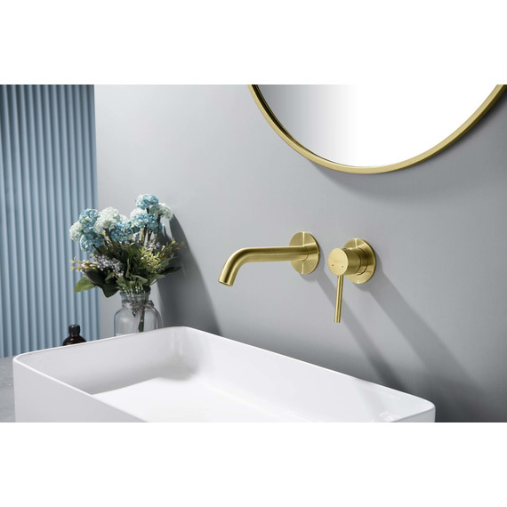 Смеситель для раковины настенный Aquatek Европа AQ1313BG, золото шлифованное, Цвет производителя: золото шлифованное - фото, картинка 5 Смеситель для раковины настенный Aquatek Европа AQ1313BG, золото шлифованное, Цвет производителя: золото шлифованное - фото 5