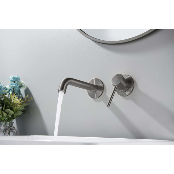 Смеситель для раковины настенный Aquatek Европа AQ1313BGM, оружейная сталь, Цвет производителя: оружейная сталь - фото, картинка 9 Смеситель для раковины настенный Aquatek Европа AQ1313BGM, оружейная сталь, Цвет производителя: оружейная сталь - фото 9