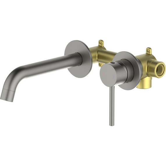 Смеситель для раковины настенный Aquatek Европа AQ1313BGM, оружейная сталь, Цвет производителя: оружейная сталь - фото, картинка 2 Смеситель для раковины настенный Aquatek Европа AQ1313BGM, оружейная сталь, Цвет производителя: оружейная сталь - фото 2