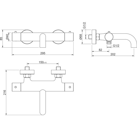 Смеситель для ванны Aquatek Европа AQ1343BG, золото шлифованное, Цвет производителя: золото шлифованное - фото 4