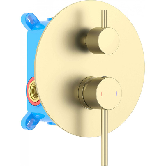 Смеситель для ванны Aquatek Европа AQ1346BG (со скрытой частью) золото шлифованное, Цвет производителя: золото шлифованное - фото 3