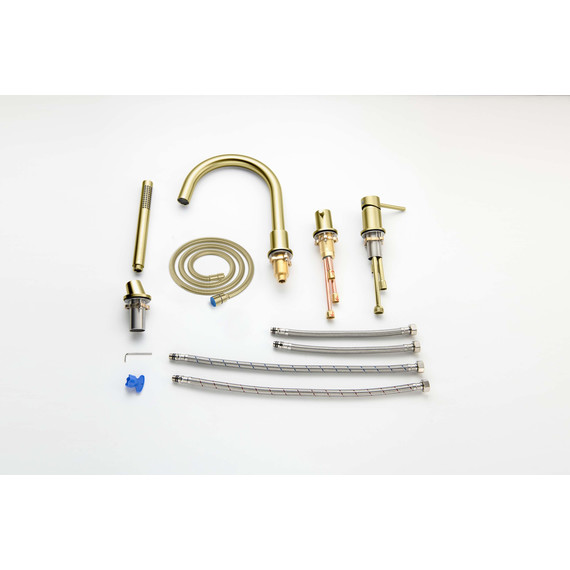 Смеситель для ванны Aquatek Европа AQ1348BG, золото шлифованное, Цвет производителя: золото шлифованное - фото 11