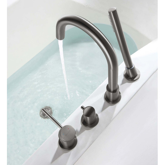 Смеситель для ванны Aquatek Европа AQ1348BGM, оружейная сталь, Цвет производителя: оружейная сталь - фото 3