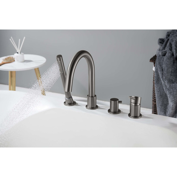 Смеситель для ванны Aquatek Европа AQ1348BGM, оружейная сталь, Цвет производителя: оружейная сталь - фото 5