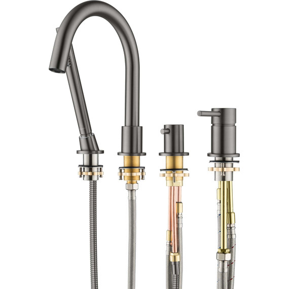 Смеситель для ванны Aquatek Европа AQ1348BGM, оружейная сталь, Цвет производителя: оружейная сталь - фото 9