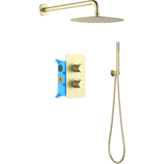 Душевая система для душа Aquatek Европа AQ1376BG (со скрытой частью) золото шлифованное, Цвет производителя: золото шлифованное - фото 2