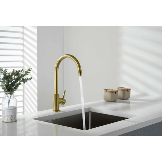 Смеситель для кухни Aquatek Европа AQ1382BG, золото шлифованное, Цвет производителя: золото шлифованное - фото 6
