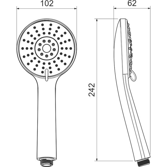 Ручной душ Aquatek Бетта AQ2009BGM, оружейная сталь - фото 3