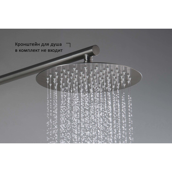 Верхний душ Aquatek 250x250 AQ2073BGM, оружейная сталь - фото 6