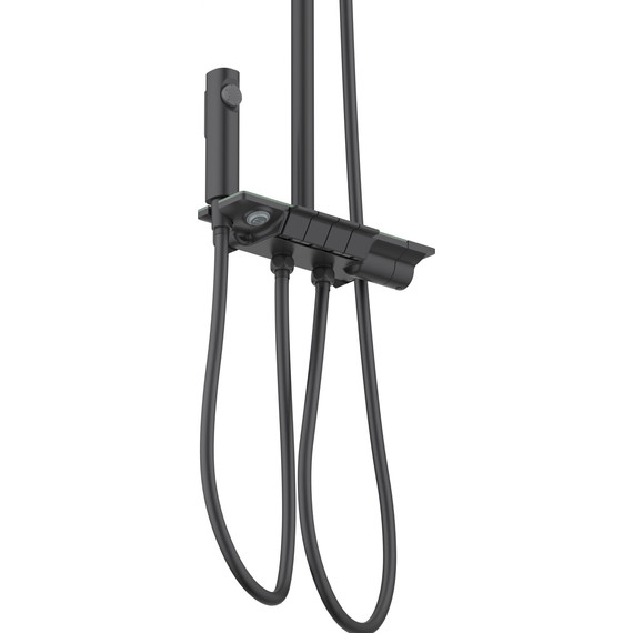 Душевая стойка Aquatek Поларис AQ3040BGM (с гигиеническим душем) оружейная сталь, Цвет производителя: оружейная сталь - фото 3