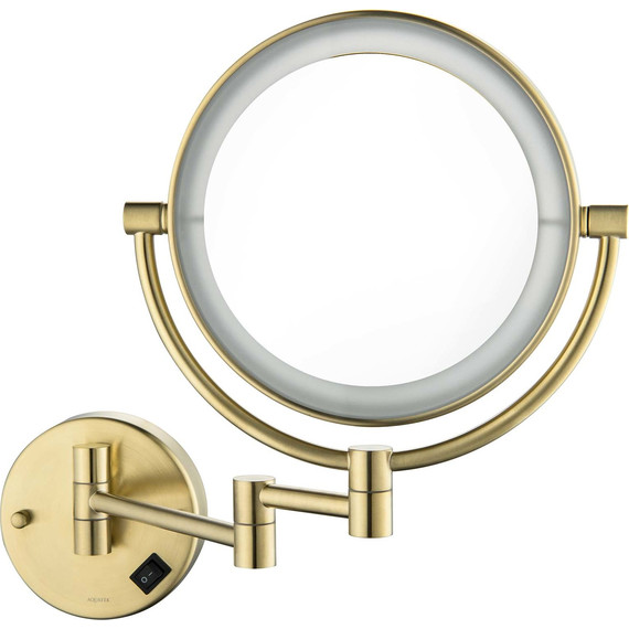 Зеркало косметическое настенное Aquatek AQ4912BG, цвет золото шлифованное - фото 5