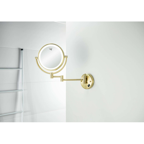 Зеркало косметическое настенное Aquatek AQ4912BG, цвет золото шлифованное - фото 7