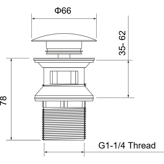Донный клапан Aquatek AQ6002PG, золото полированное - фото 9